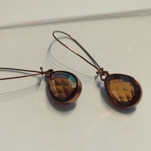 Chic Brown Teardrop Earrings